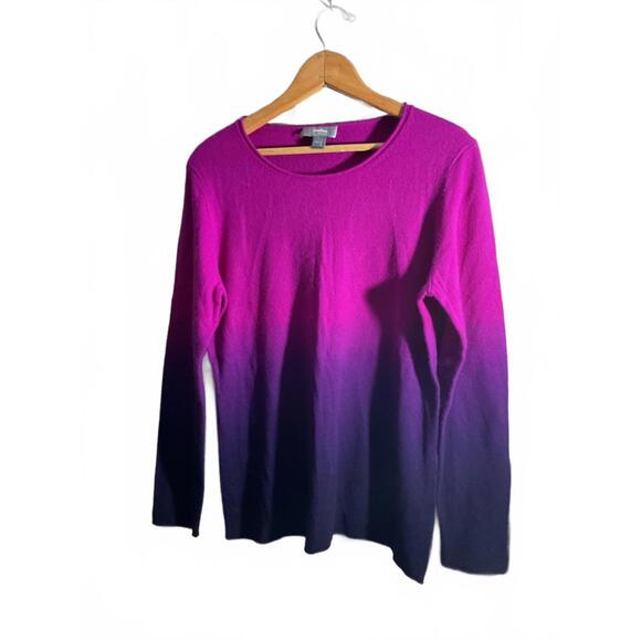 Sweaters - Neiman Marcus Cashmere Ombre Pink to Purple Sweater Large